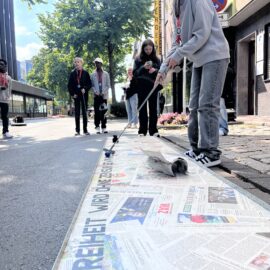 Medienscouts nehmen am Minigolf Triathlon teil